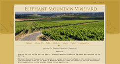 Desktop Screenshot of elephantmountainvineyards.com
